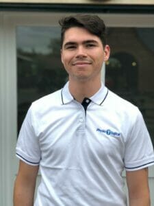 New team member Kallum Pearson at Physio-logical Stansted Park Clinic