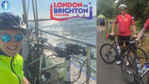 natalie and james from Physio-logical training for london to brighton bike ride - riasing money for british heart foundation